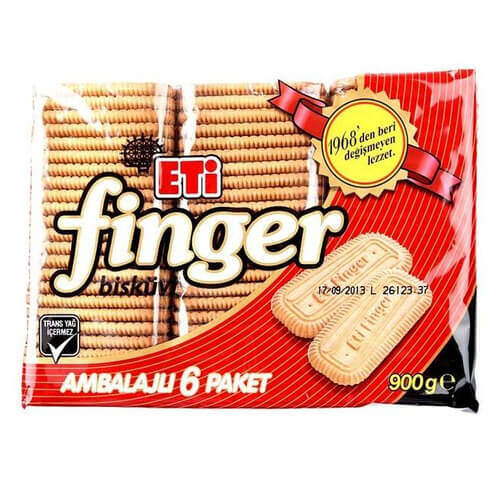 Eti Finger Bisküvi 6'lı Paket 900 Gr.