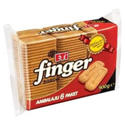 Eti Finger Bisküvi 6'lı Paket 900 Gr.