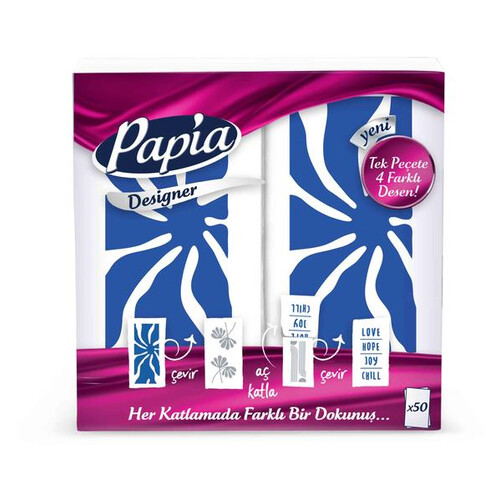 Papia Desıgner Peçete 50'li