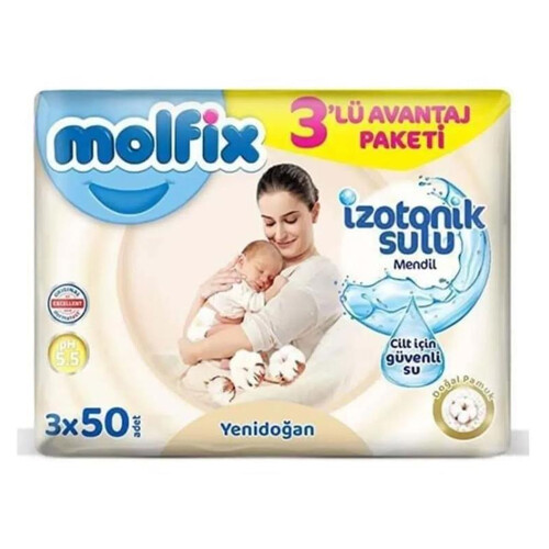 Molfix Islak Mendil İzotonik Yeni Doğan 3*50'li