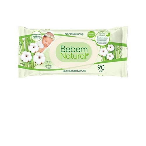 Bebem Naturel Islak Havlu 90 Lı