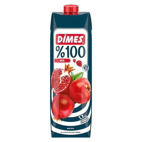 Dimes Premium Meyve Suyu %100 Nar 1 Lt.