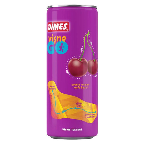 Dimes Meyve Suyu Vişne Teneke 330 Ml