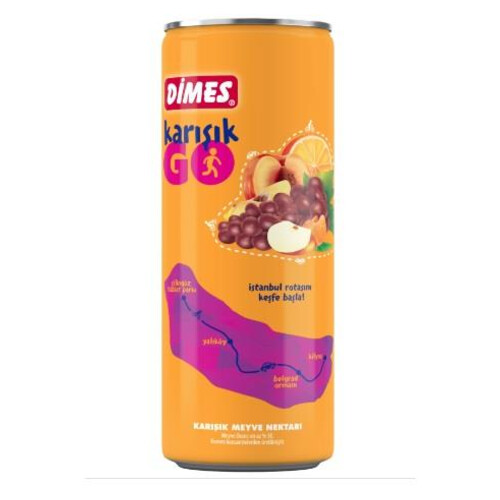 Dimes Meyve Suyu Karışık Teneke 330 Ml
