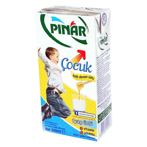 Pınar Çocuk Ballı Süt 500 Ml.
