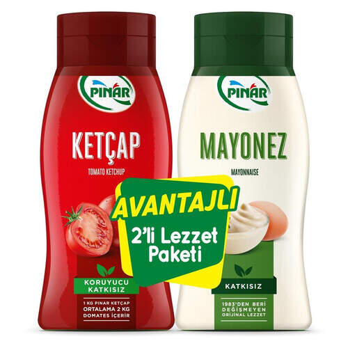 Pınar 2 Li Ketçap + Mayonez 1100 Gr.