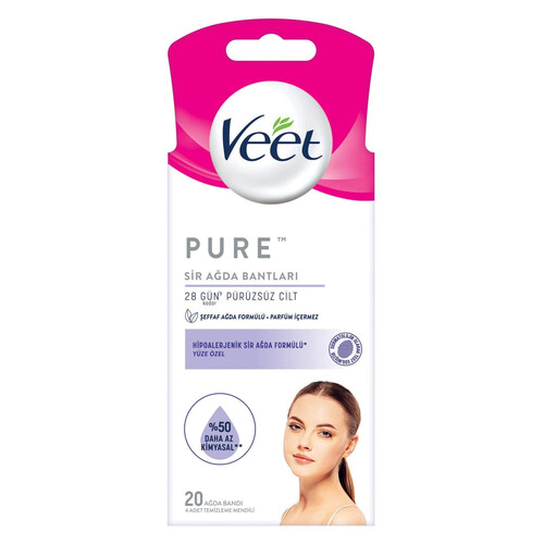 Veet Pure Yüz Ağda Bandı 20li