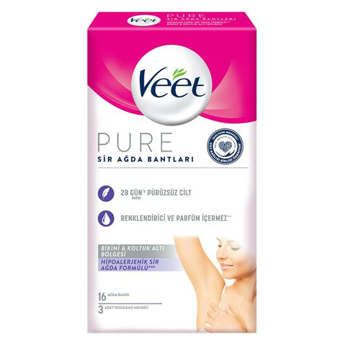 Veet Pure Ağda Bandı Bikini Bölgesi&koltuk Altı 16lı