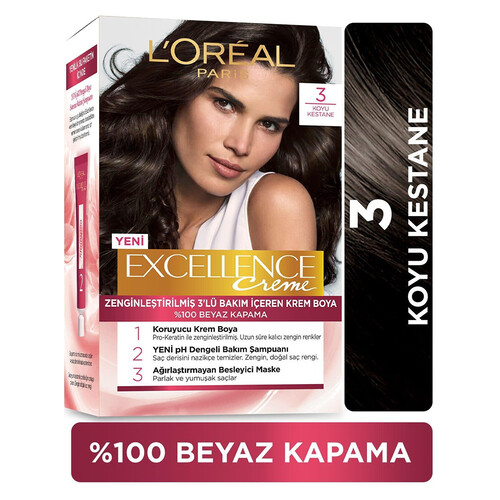 Loreal Excellence Koyu Kestane No 3 Saç Boyası