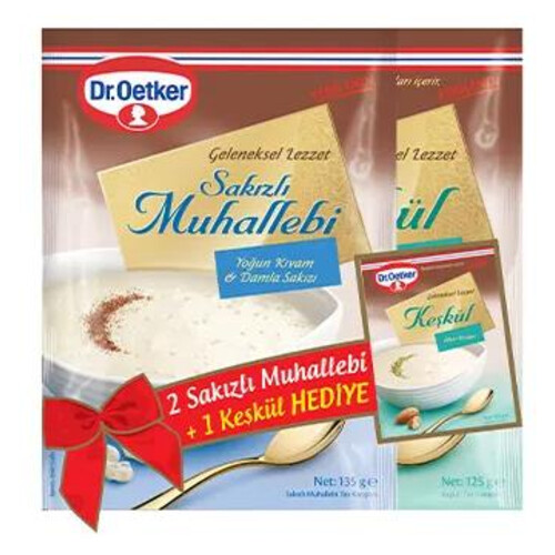 Dr Oetker 2 Sakızlı Muhallebi+keşkül Hediye