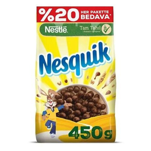 Nestle Nesquık Çikolatalı Gevrek 450gr %20 Hediyeli