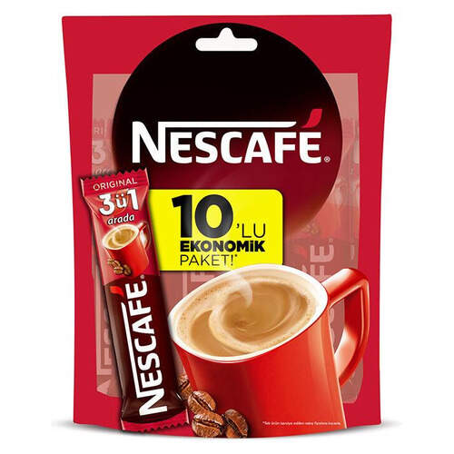 Nescafe 3'ü 1 Arada 10'lu Paket