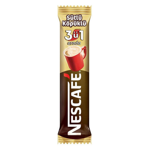 Nescafe 3'ü 1 Arada Sütlü Köpüklü 13 Gr.