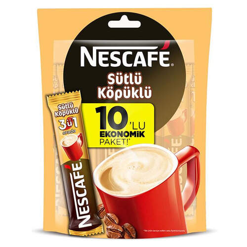 Nescafe Sütlü Köpüklü 10'lu Paket