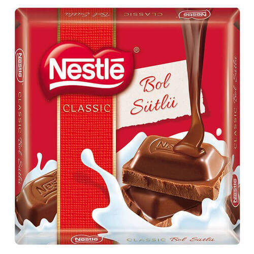 Nestle Classic Sütlü Kare Çikolata 65 Gr.