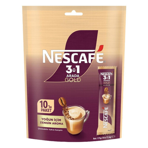 Nescafe Gold 3'ü1 Arada Yoğun İçim 10'lu