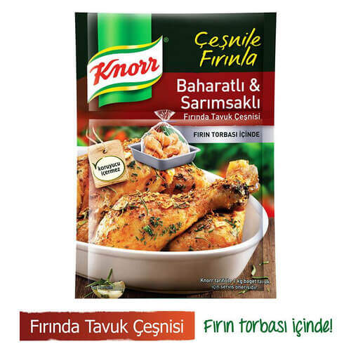 Knorr Fırında Tavuk Çeşnisi Baharatlı Sarımsak 37 Gr.