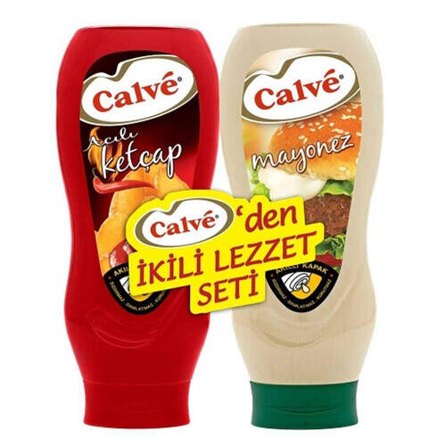 Calve 2 Li Ketçap (acılı) 520 Gr. + Mayonez 455 Gr.
