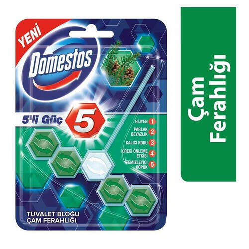 Domestos Wc 5'li Güç Çam Ferahlığı Blok