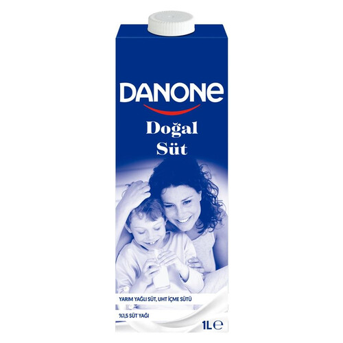 Danone Süt Yarım Yağlı 1000 Ml
