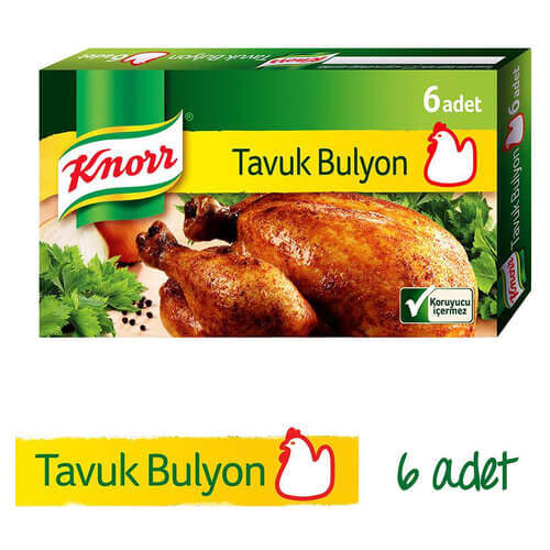 Knorr Bulyon Tavuk Suyu 6'lı Tablet 60 Gr.