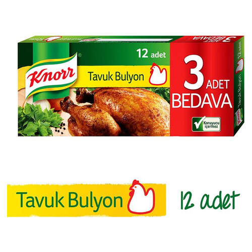 Knorr Bulyon Tavuk Suyu 12'li Tablet 120 Gr.