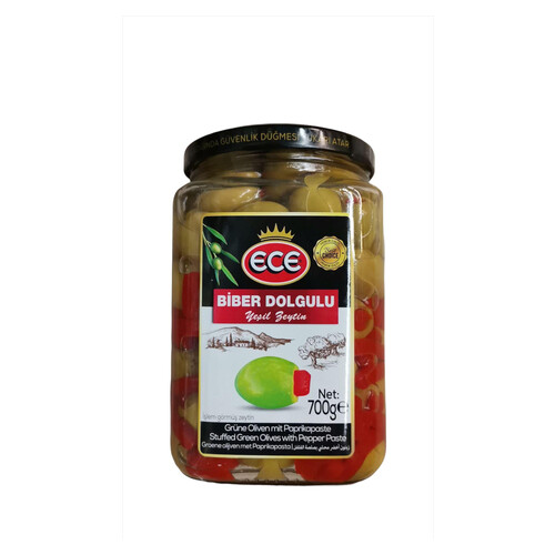 Ece Yeşil Zeytin Biberli 700 Gr