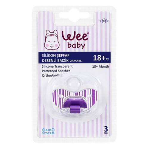 Wee Baby Damaklı Silikon Desenli Şeffaf Emzik No.2
