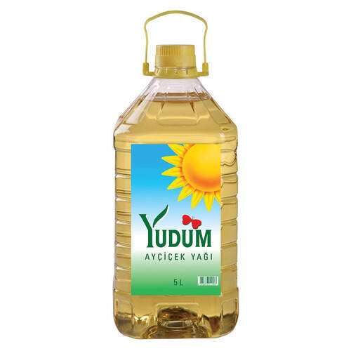 Yudum Kare  Pet Ayçiçek Yağı 5 Lt.