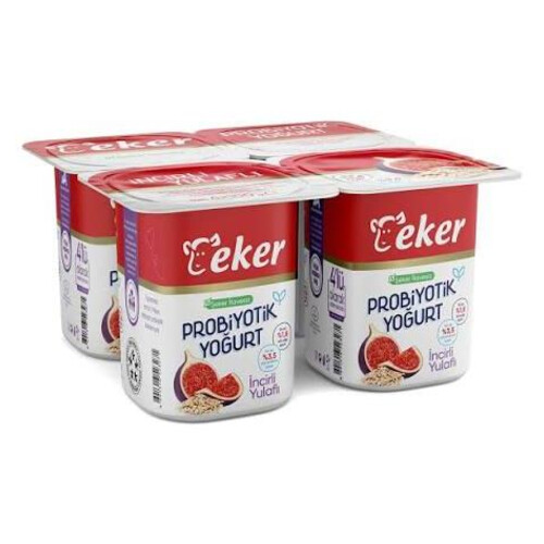 Eker Probiyotik Yoğurt İncirli Yulaflı 4x100gr.