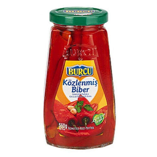 Burcu Közlenmiş Biber Cam Kavanoz 560 Gr.