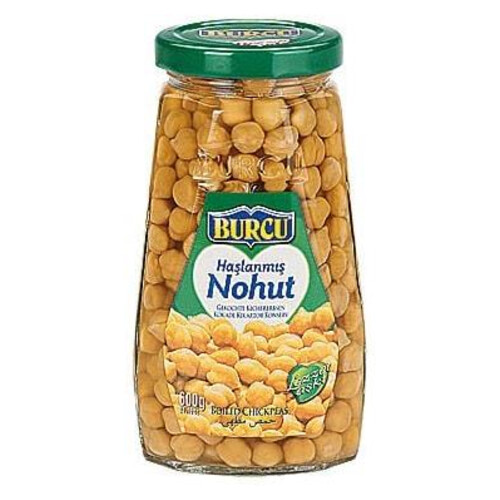 Burcu Haşlanmış Nohut Cam 600 Gr