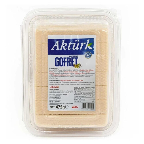 Aktürk Gofret Vanilyalı 475 Gr.