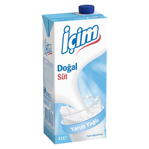 İçim Süt Yarım Yağlı 1000 Ml