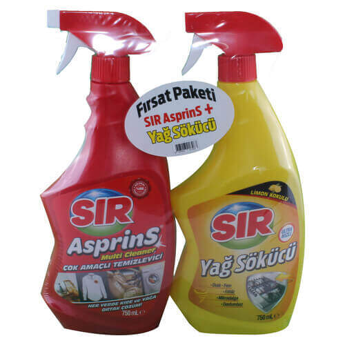 Sır Aspirin + Yağ Sökücü 750+750 Ml.