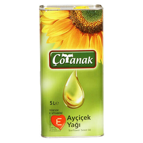 Çotanak Ayçiçek Yağı Teneke 5 Litre