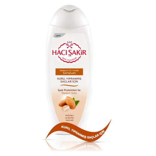 Hacı Şakir 2 İn 1 Bademli Kuru Ve Yıpranmış Saçlar İçin Şampuan 500 Ml.