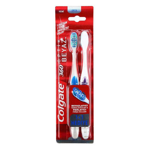Colgate 360 Optik Beyazlık 1+1 Diş Fırçası