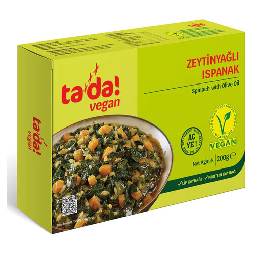 Tada Vegan Zeytinyağlı Ispanak 200 Gr