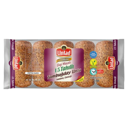 Untad Premium 15 Tahıllı Sandviç Ekmeği 375 Gr