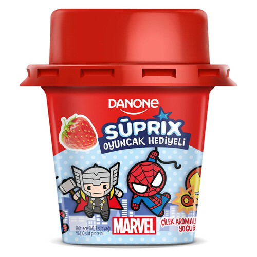 Danone Süprix Marvel Çilekli Yoğurt 90 Gr.