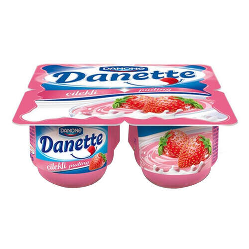 Danette 4'lü Çilekli Puding
