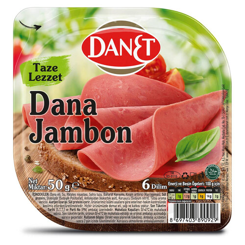 Danet Dilimli Dana Jambon 50gr.
