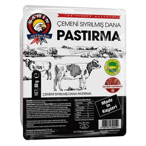 Şahin Pastırma 80 Gr
