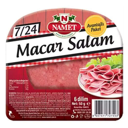 Namet 7/24 Dana Macar Salam 50 Gr.