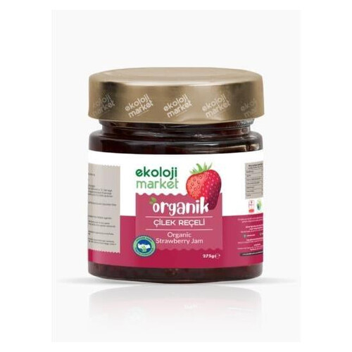 Ekoloji Organik Şekersiz Çilek Reçeli 275 Gr