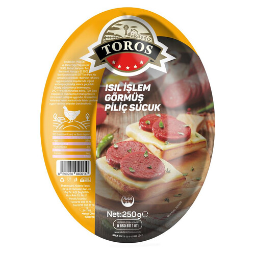 Akdeniz Toros Piliç Sucuk 250 Gr