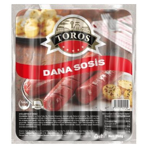 Akdeniz Toros Dana Sosis 5'li 250 Gr