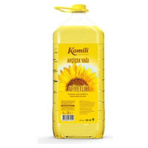Komili Ayçiçek Yağı Kare Pet 5000 Ml