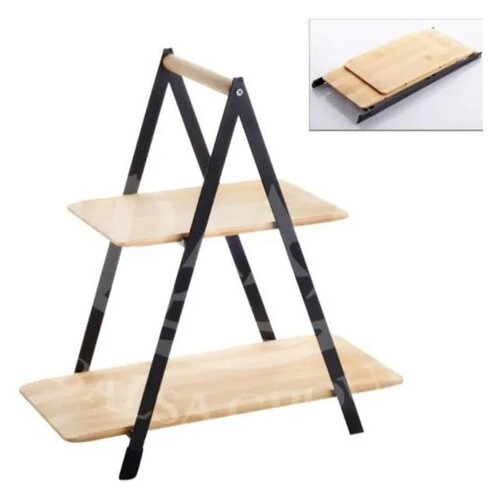 Balsa 2 Katlı Bambu Sunumluk 16*25.5*34